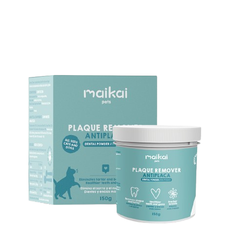 MAIKAI Plaque Remover 150 g, Polvos para Higiene Bucodental para Perros y Gatos