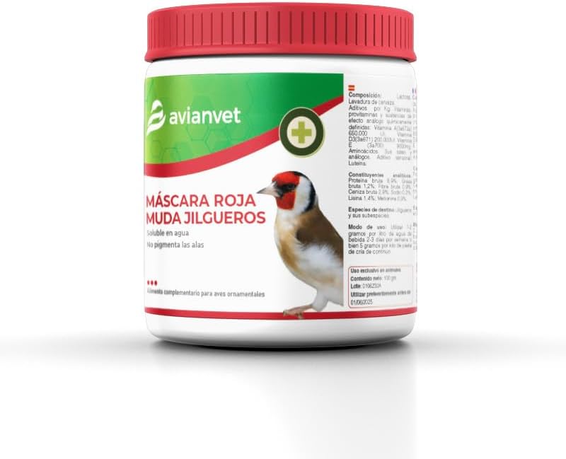 Máscara Roja Muda Jilgueros Avianvet 100g