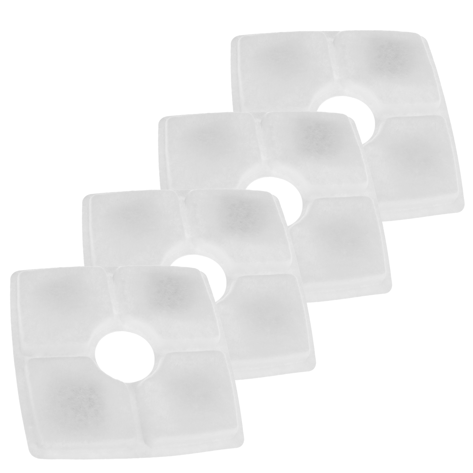 Filtro cuadrado de carbón activo de recambio para fuente de agua de perros y gatos 4-pack