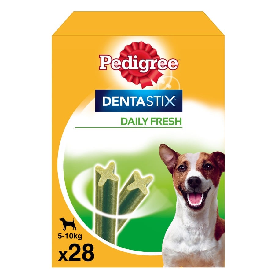 28 barritas Pedigree Dentastix Fresh Snacks Dentales para Perros Pequeños