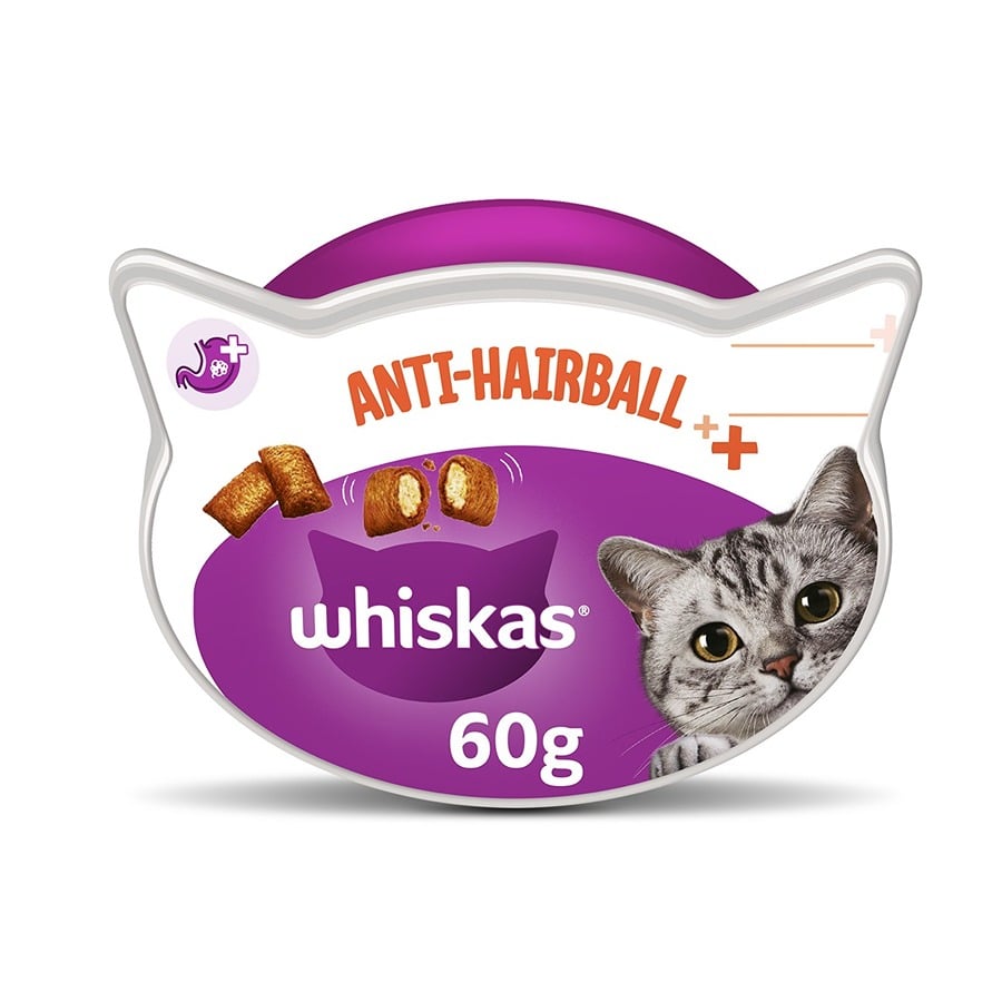 60 g Whiskas Anti-Hairball Snacks para Gatos